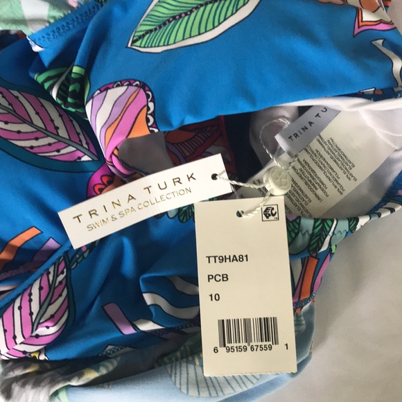 ๐Host Pick๐ Trina Turk Tahiti Tropical Off the Shoulder Top - Picture 10 of 10